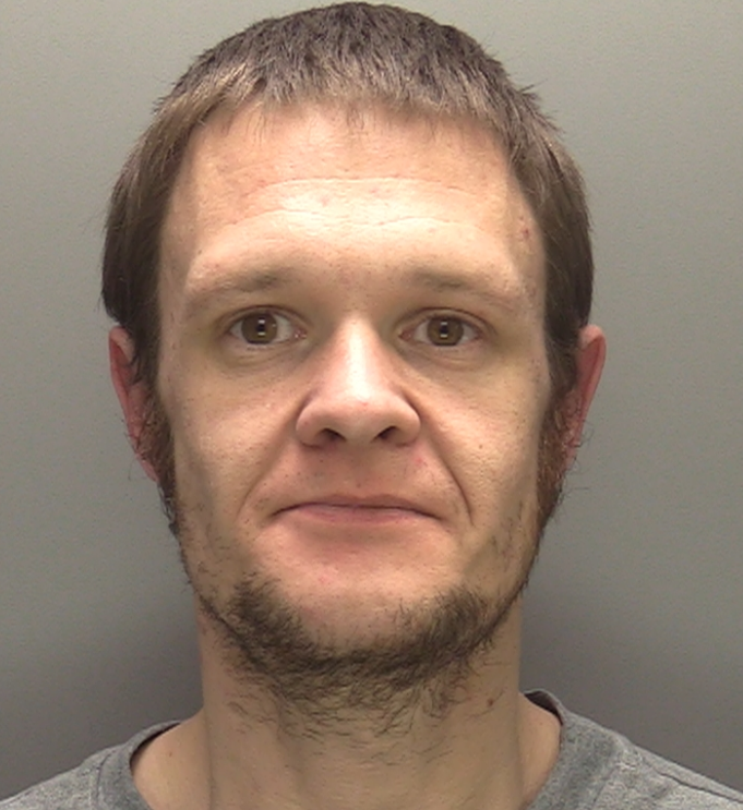 Custody picture - head and shoulders of Andrew Bullivant who has dark hair and facial hair.  He is wearing a grey top. 